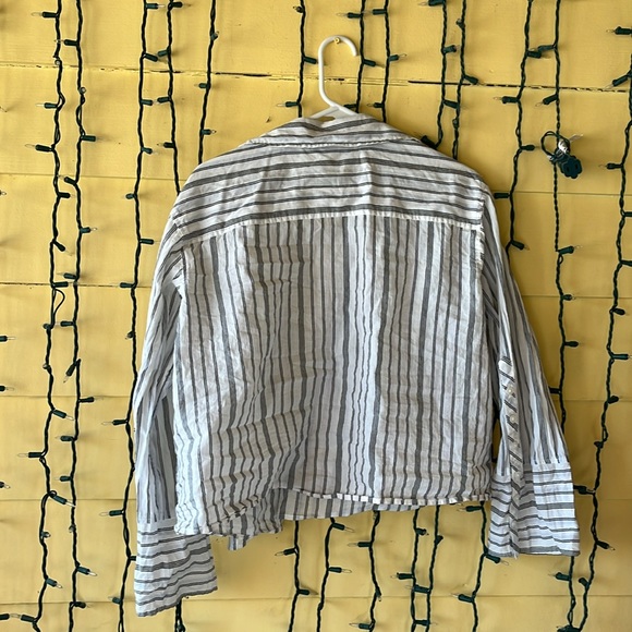 ELIZABETH AND JAMES, WOMEN'S large WHITE & BLACK STRIPES LIGHTWEIGHT but… - Picture 3 of 3